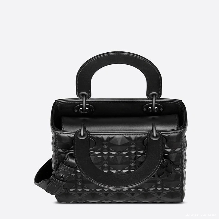 Cheap Black Cannage Diamond Dior Calfskin with Ultramatte Lady ABCDior Motif Bag My 0812 Luxury
